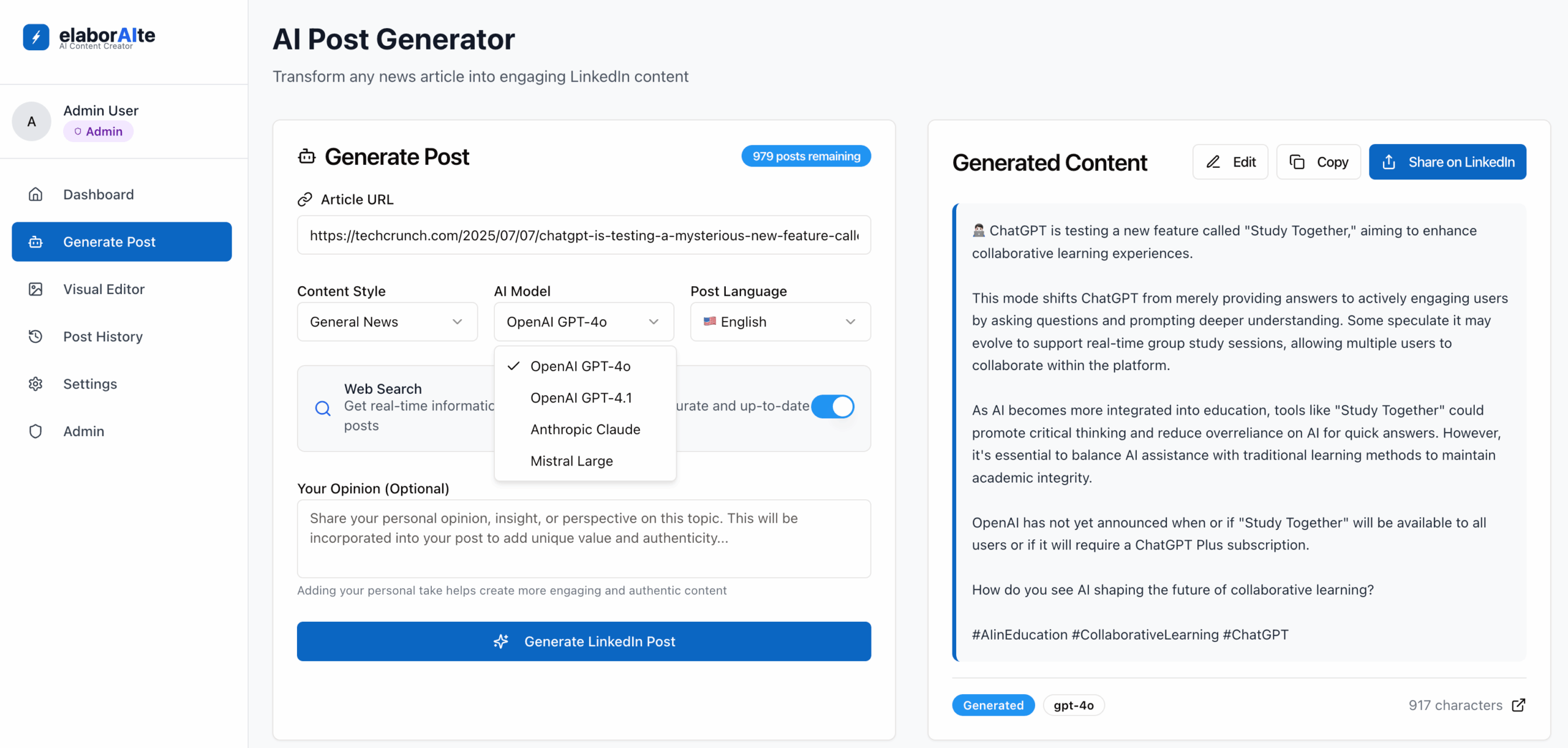 elaboraite.com Screenshot